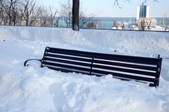 Снежное утро в Одессе