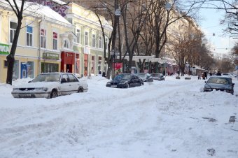 Снежное утро в Одессе