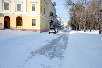 Снежное утро в Одессе