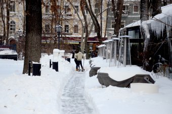 Снежное утро в Одессе