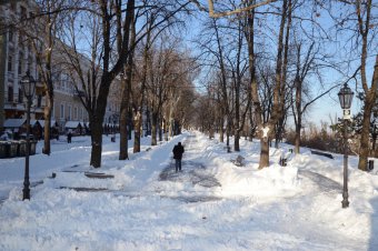 Снежное утро в Одессе