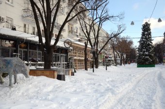 Снежное утро в Одессе