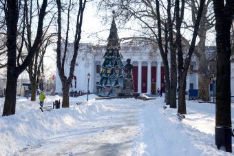 Снежное утро в Одессе