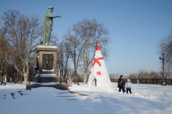 Снежное утро в Одессе