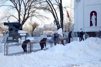 Снежное утро в Одессе