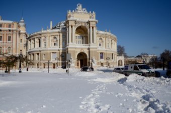 Снежное утро в Одессе