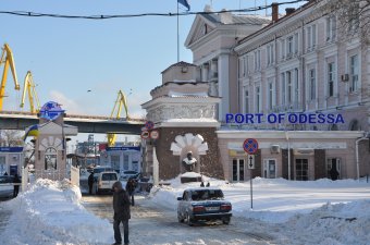 Одесский порт после снежной бури
