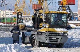 Одесский порт после снежной бури