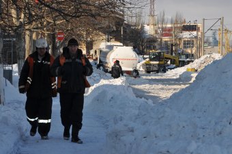 Одесский порт после снежной бури