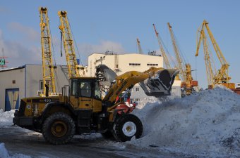 Одесский порт после снежной бури