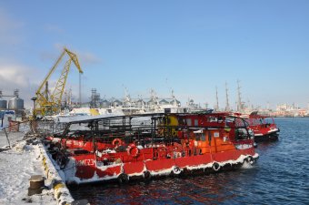 Одесский порт после снежной бури