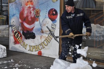 Одесский порт после снежной бури