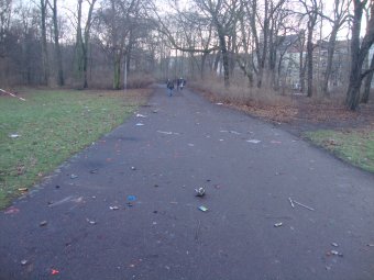 Берлин после встречи Нового года... Грязно!