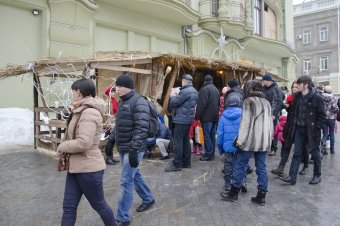На Дерибасовской открылся рождественский вертеп