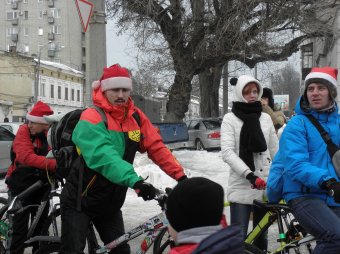 Рождественский Велопробег Дедов Морозов в Одессе все-таки состоялся