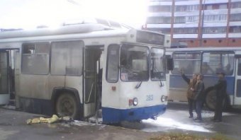 В  Одессе горел троллейбус