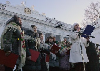 Сегодня на Думской площади состоялся концерт Митрополичего хора и хора "Ave musica"