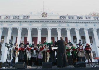 Сегодня на Думской площади состоялся концерт Митрополичего хора и хора "Ave musica"