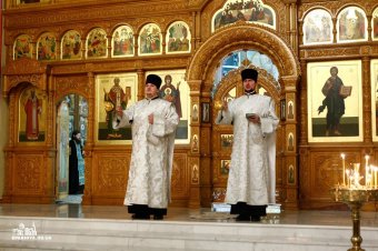 В день праздника Крещения Господня митрополит Агафангел совершил Божественную литургию в Свято-Успенском мужском монастыре