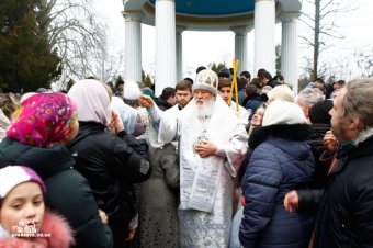 В день праздника Крещения Господня митрополит Агафангел совершил Божественную литургию в Свято-Успенском мужском монастыре