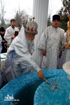 В день праздника Крещения Господня митрополит Агафангел совершил Божественную литургию в Свято-Успенском мужском монастыре