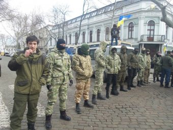 СОБ и Автомайдан вышли на защиту Резвушкина. Правоохранителей прибыло больше... (фото)