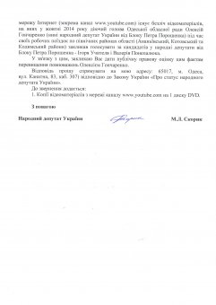 Николай Скорик предлагает наказать за незаконную политагитацию Алексея Гончаренко