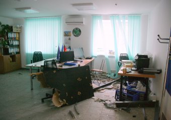 Последствия ночного  взрыва 
