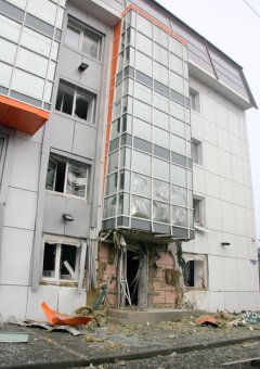 Последствия ночного  взрыва 