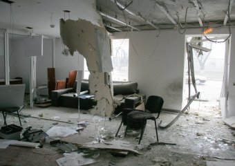 Последствия ночного  взрыва 