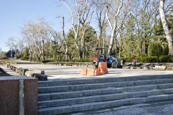 На Аллее Славы полным ходом идет реконструкция
