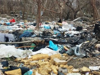 В Одессе начались работы по расчистке стихийной свалки на улице Скворцова (фото)