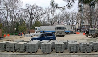 Продолжается капитальный ремонт Аллеи Славы