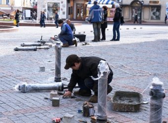 Работы на Греческой площади в Одессе продолжаются (фото)
