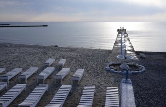 В Аркадии ведутся работы по обустройству нового муниципального пляжа
