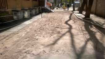 Возле школы для слабовидящих детей обустроен специальный тротуар