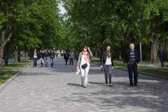 Море цветов у памятника Неизвестному матросу