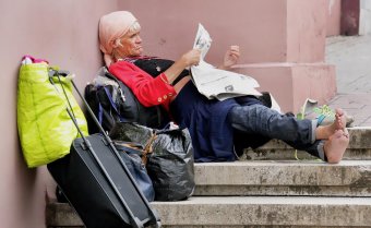 В выходной у фонтана