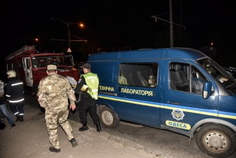 Репортаж с места взрыва в Одессе (видео, фото)