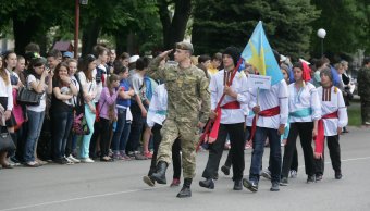 Сегодня прошло торжественное открытие Финала ІІ этапа Всеукраинской детско-юношеской военно-патриотической игры «Сокол»  (фото)
