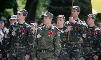 Сегодня прошло торжественное открытие Финала ІІ этапа Всеукраинской детско-юношеской военно-патриотической игры «Сокол»  (фото)