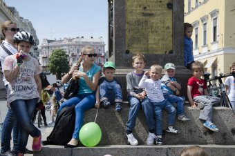 Юные велосипедисты вышли на "Веселые гонки" (фото)