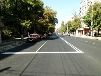 В Одессе нанесена разметка на 7 ст. Люстдорфской дороги