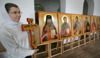 Сегодня в Свято-Архангело-Михайловском женском монастыре состоялся первый выпуск иконописцев (фото)