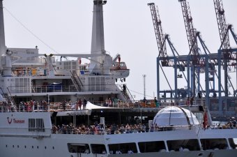 Через 20 минут Thomson Spirit покинет одесский порт (фото)