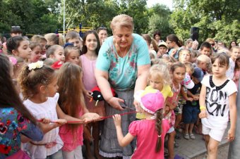 Состоялось открытие детской площадки в парке Победы (фото)