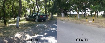 На Ланжероне появились разделители против хаотичной парковки