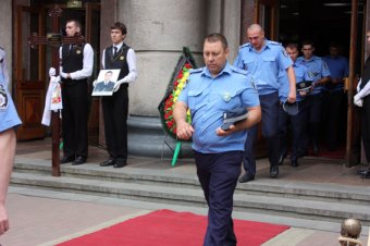 Одесские милиционеры простились с погибшим товарищем (фото)