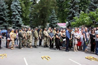 Одесские милиционеры простились с погибшим товарищем (фото)