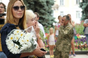 Одесса встретила бойцов 18-го территориального батальона (фото)